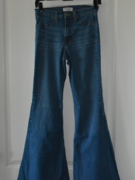 Judy Blue Denim - Judy Blue Bell Bottom Strtch Frayed Hem Jeans Women's USA Made size 5/27